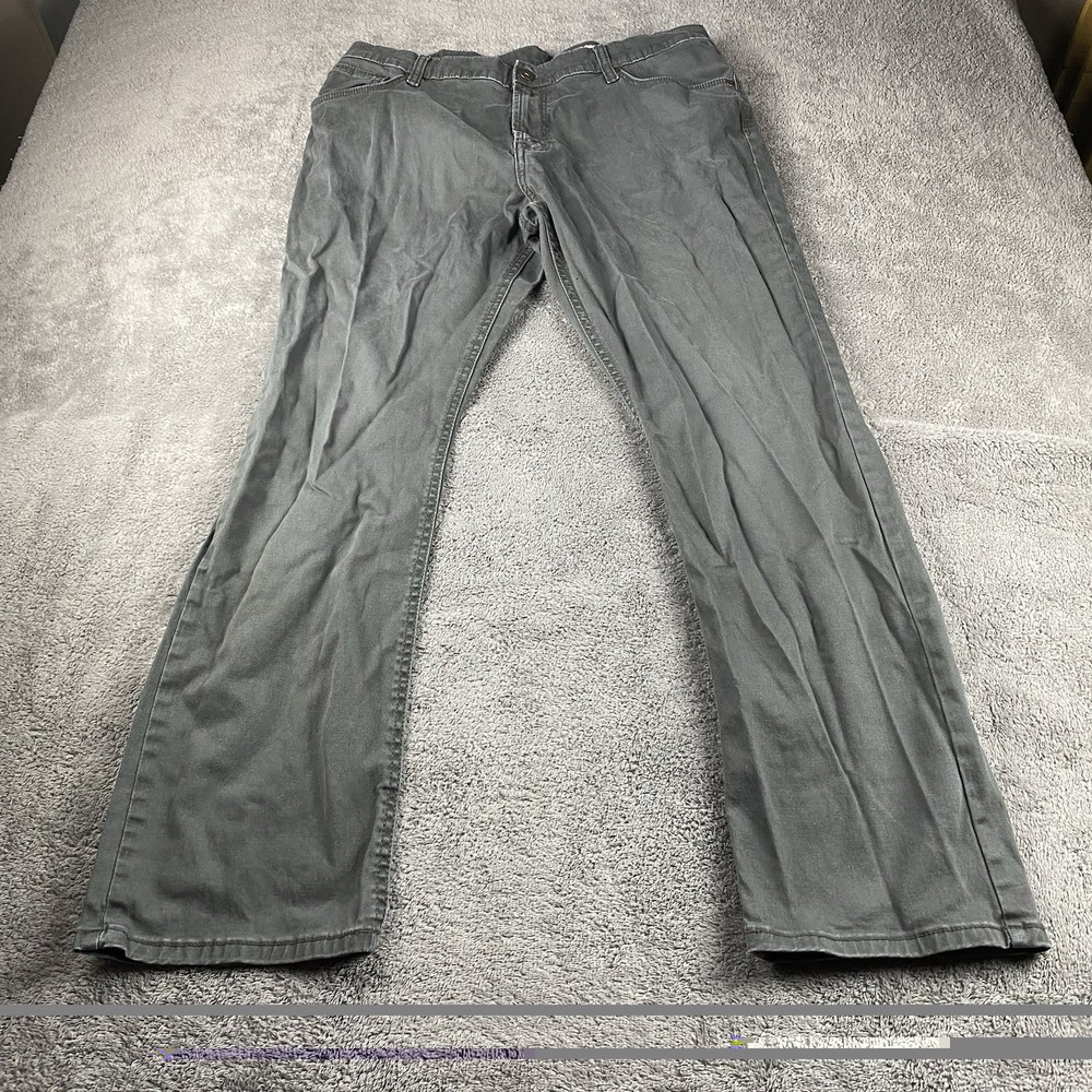 Wrangler Straight Fit Jeans Mens 36x30 Gray Mid Rise‎